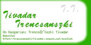 tivadar trencsanszki business card